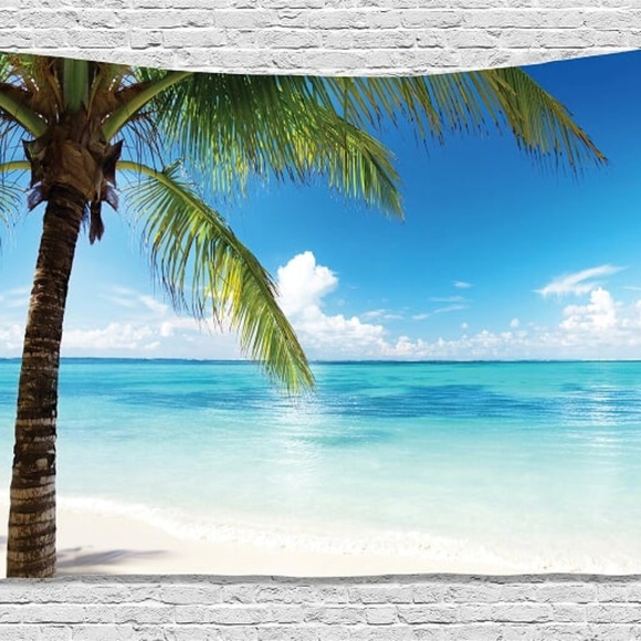 Ambesonne Other - Tapestry Coconut Tree Beach Wall Hanging Backdrop